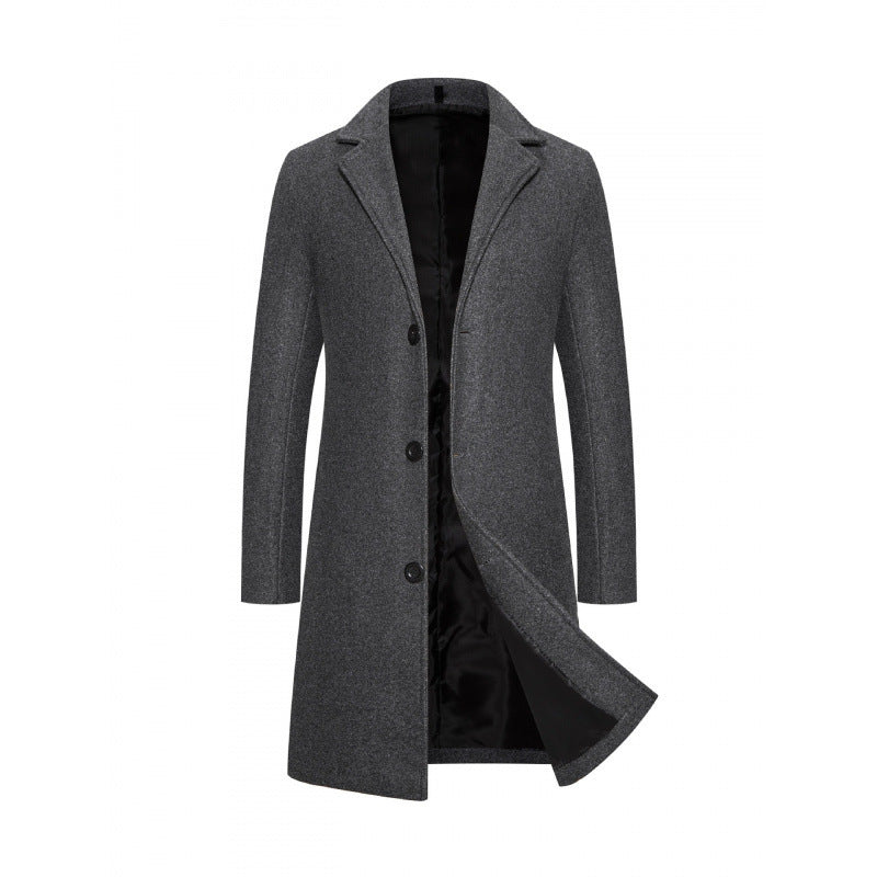 Ladies' elegant long structured coat, a must-have for chic autumn and winter fashion.