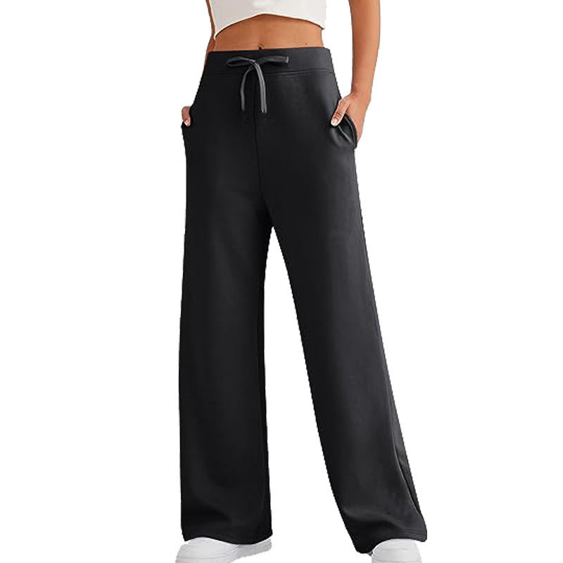 Soft & comfortable women's loose fit lounge pants with pockets, perfect for ultimate relaxation and home wear.