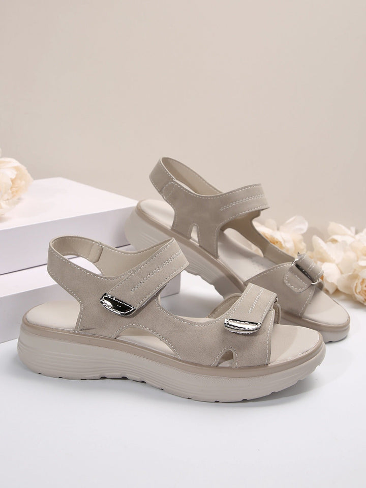 Supportive women's sandals providing arch support and foot pain relief for everyday wear.