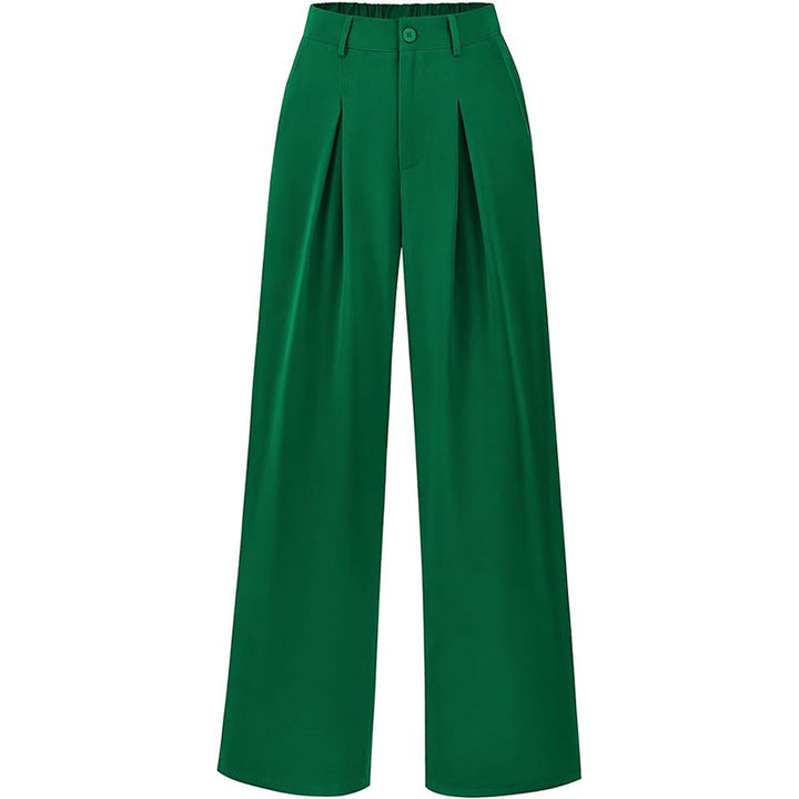 Women's high waist pleated wide leg trousers in a chic, elegant style for fashion-forward women.