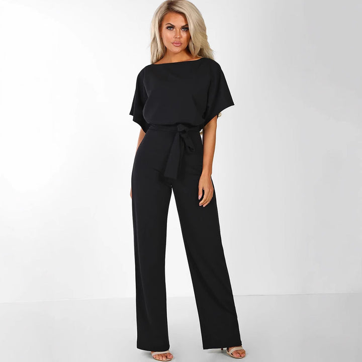 Women's fashion wide-leg jumpsuit, perfect for elegant party wear or a sophisticated casual chic look.