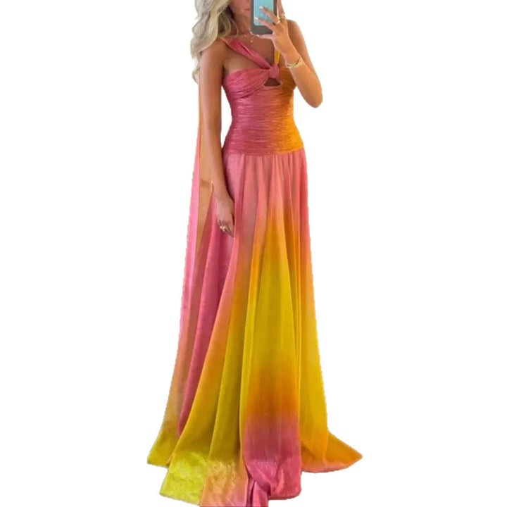 Beautiful women's elegant maxi dress, a perfect strappy evening dress or feminine special occasion attire.