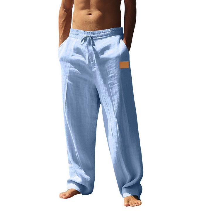 Relaxed fit men's casual pants, perfect for vacation, travel, and warm weather comfort.