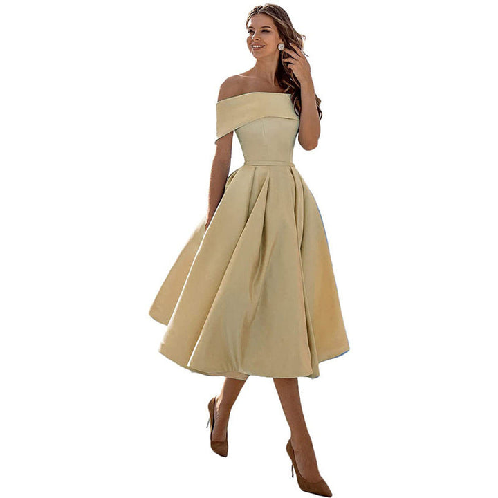Stylish strapless women's dress, perfect as a versatile cocktail party dress for special occasions & evening.