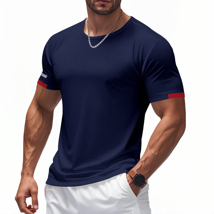 Reflective men's active t-shirt. Breathable, quick-dry performance top ideal for all sports & fitness.