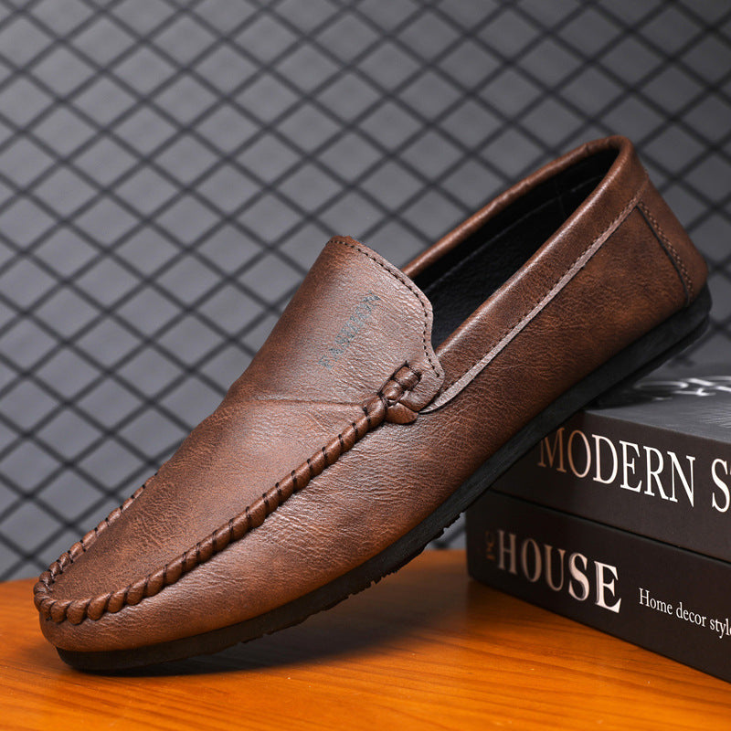 Men's easy slip-on moccasins, lightweight and hand-stitched, offering all-day comfort for daily activities.