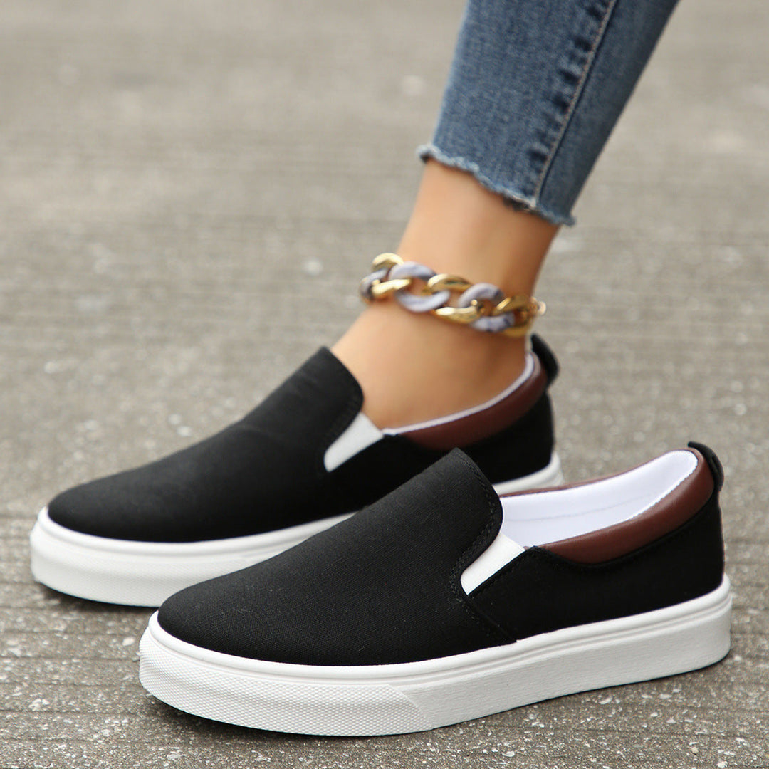 Non-slip women's slip-on shoes for casual wear, ensuring safety and comfort for daily activities.