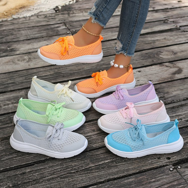 Women's ultra-light comfort casual shoes for everyday wear, light gray.