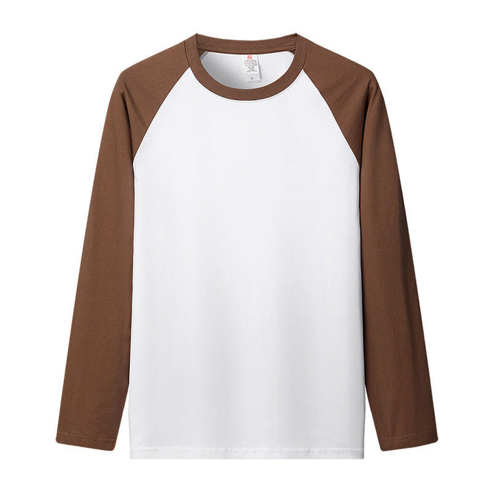 Soft cotton blend men's long sleeve crew neck t-shirt, offering ultimate comfort for daily casual wear.