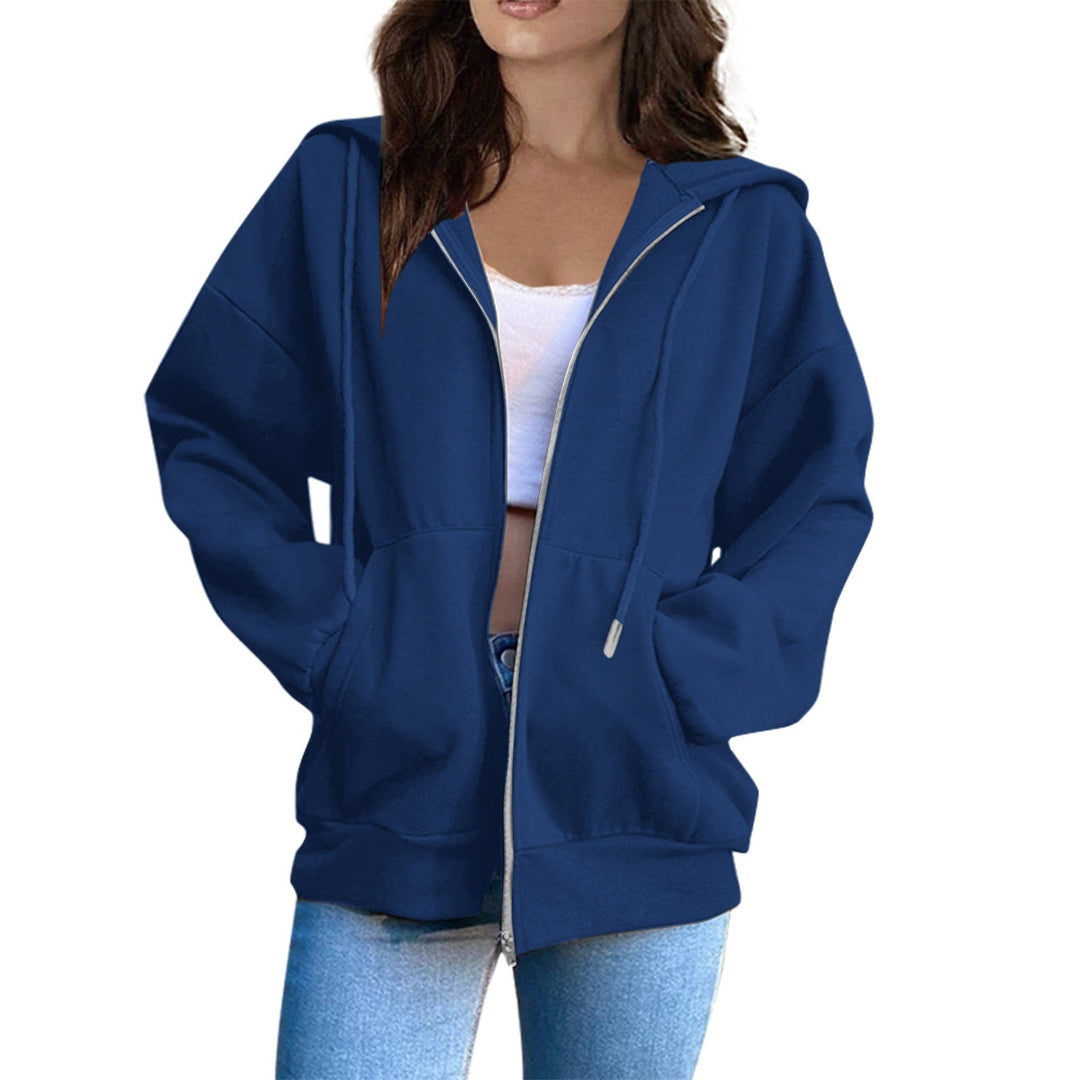 Women's oversized hoodie jacket, cozy & chic comfort. Perfect for casual everyday fashion.