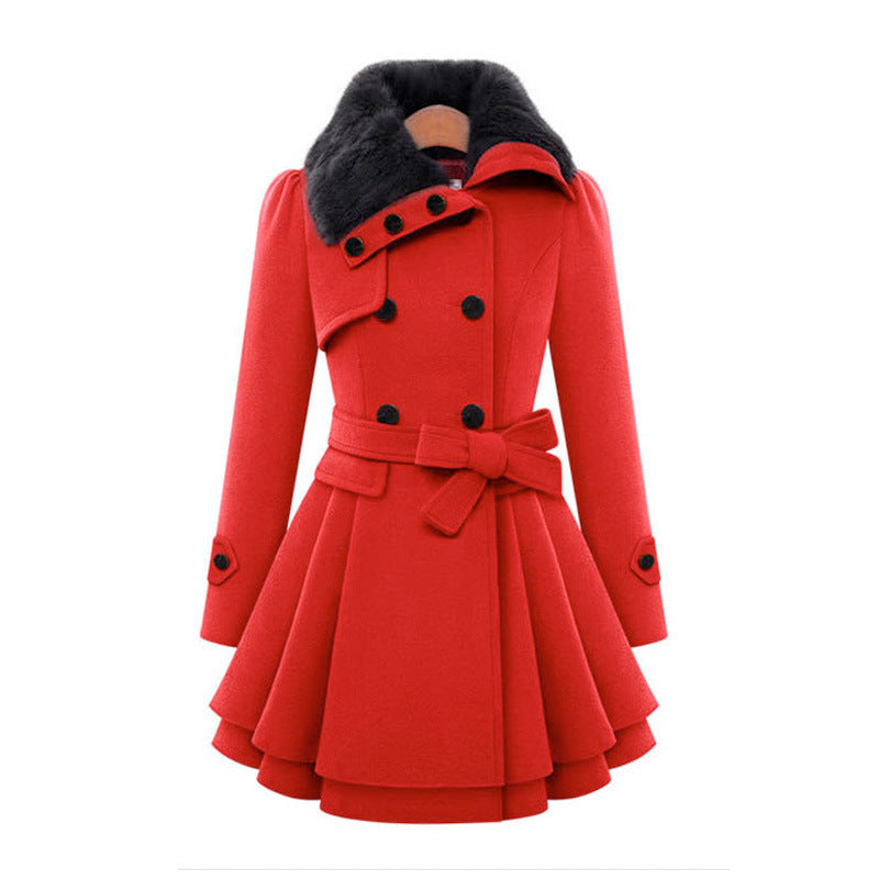 Stylish women's trench coat, a modern take on vintage outerwear, offering comfort and elegance.