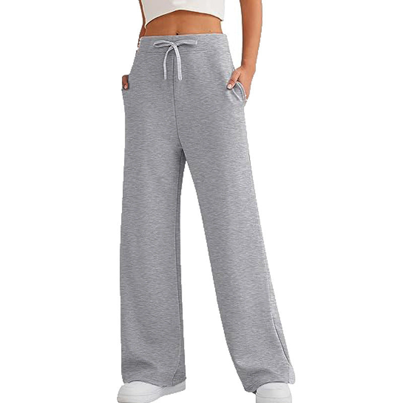 Women's comfortable loose fit lounge pants with handy pockets, perfect for a relaxed style and casual comfort.