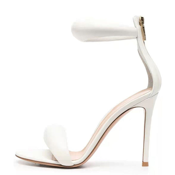 Classic women's high heel sandals, elegant and versatile, with a sophisticated ankle strap for secure fit.