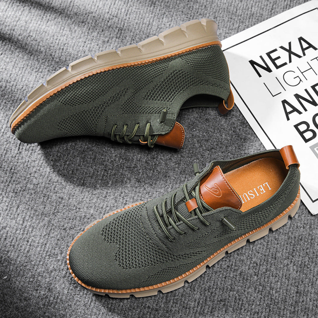 Durable men's casual sneakers with a comfortable lace-up system and distinctive perforated details.