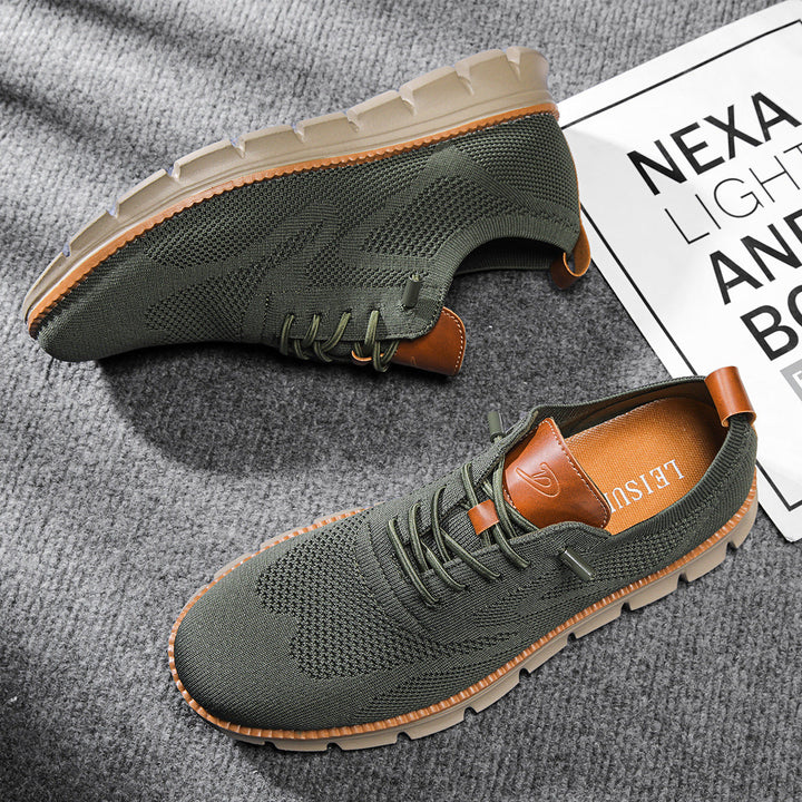 Durable men's casual sneakers with a comfortable lace-up system and distinctive perforated details.