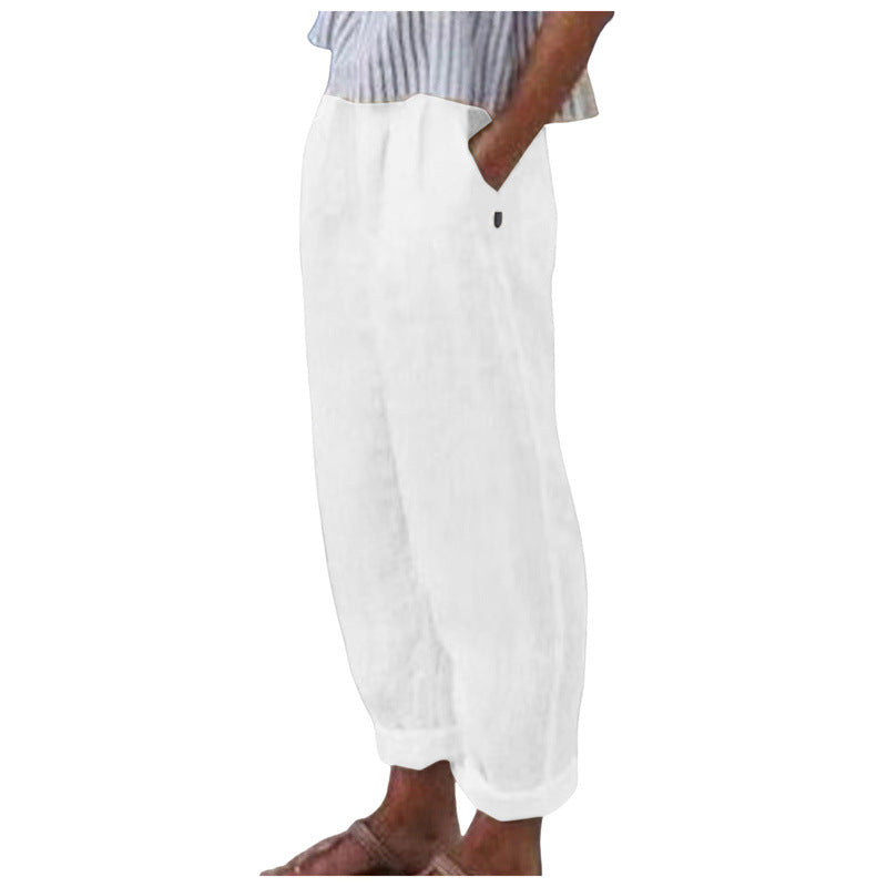 Versatile women's relaxed fit trousers for everyday wear, providing comfort and style in a fashionable casual bottom.