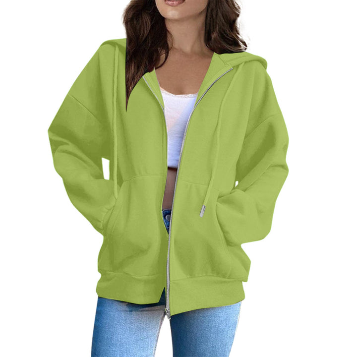 Versatile women's oversized hoodie, great for layering in autumn/spring. Casual chic. [[lstfy-media:11]]