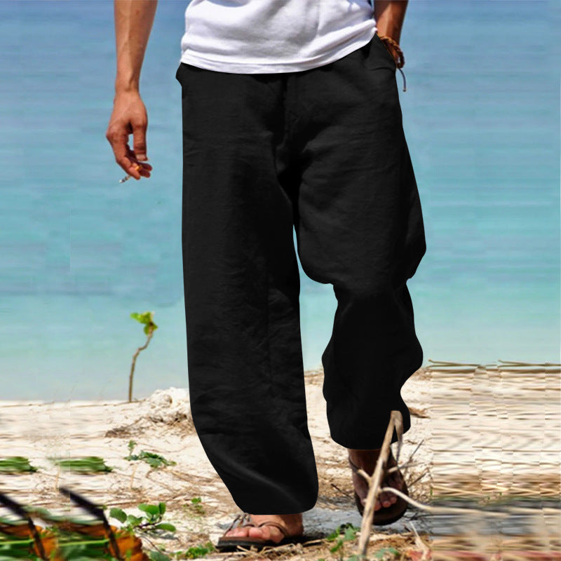 Men's beachwear trousers, lightweight and breathable for hot weather, perfect for vacation.