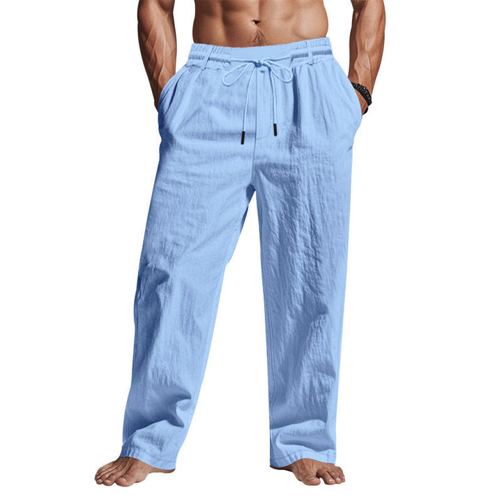 Stylish men's relaxed fit trousers. Breathable, full length pants designed for everyday comfort and casual wear.