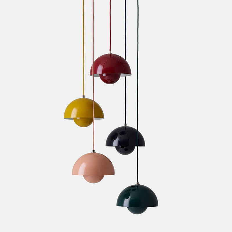 Nordic Dome Pendant Lamp: Stylish metal ceiling light for modern Scandinavian home decor.