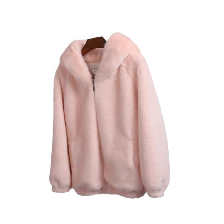 Comfortable women's hooded jacket, a cozy and stylish outerwear piece for everyday fall & winter fashion.