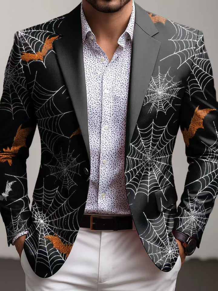 Fashionable men's slim fit blazer in a smart casual style, perfect for contemporary mens fashion and events.