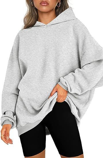 Plush women's oversized hoodie, a soft and cozy top for relaxed fit comfort.