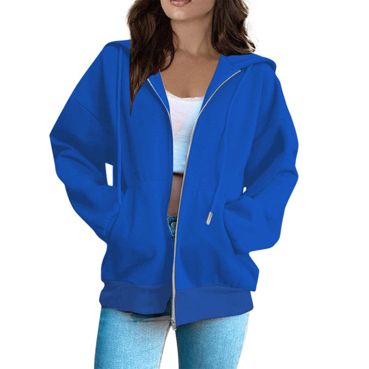 Women's oversized hoodie for cool autumn days. Chic, comfortable, and casual outerwear.