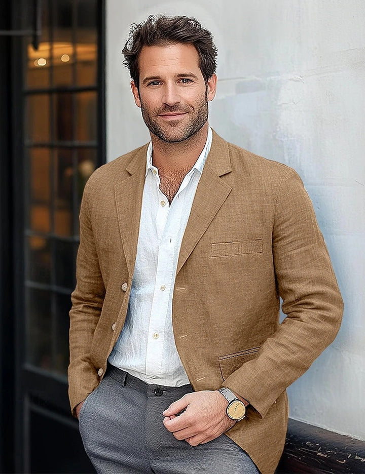 Gentleman's modern casual blazer, a stylish jacket for contemporary men's fashion.