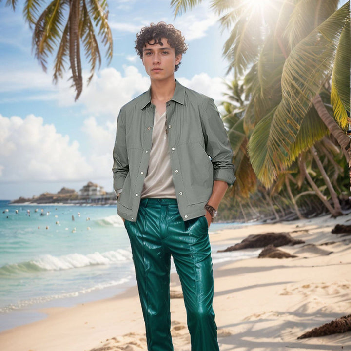 Airy & lightweight men's multi-function jacket for summer, featuring easy snap closure.