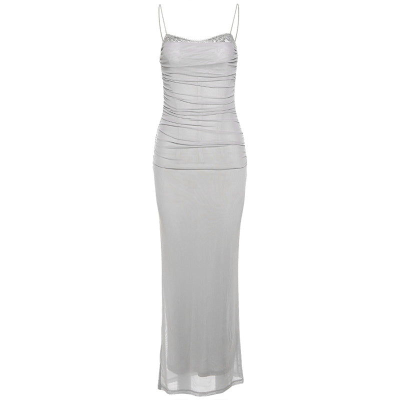 Glamorous off-white maxi dress, a sophisticated women's evening gown for formal events.