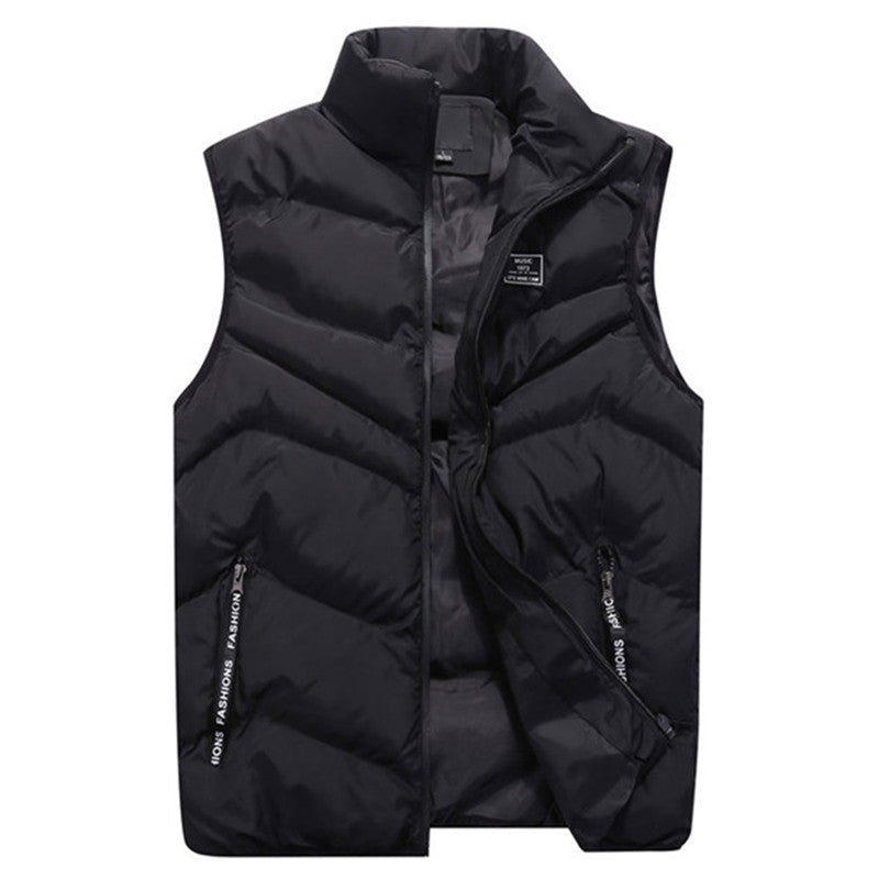Women's elegant quilted vest, featuring a comfortable high collar and handy side zip pockets.