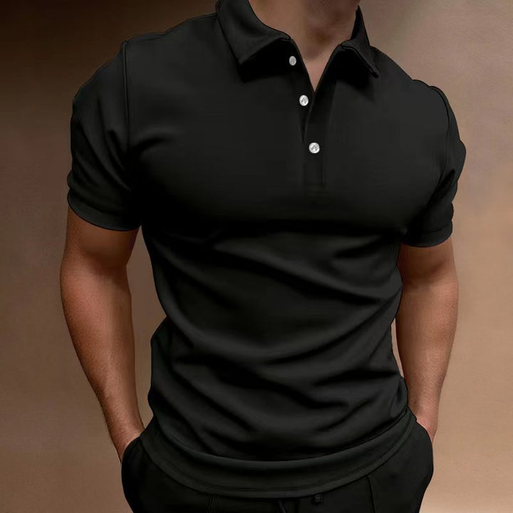 Everyday men's short sleeve polo shirt, comfortable, breathable, and stylish for various occasions.