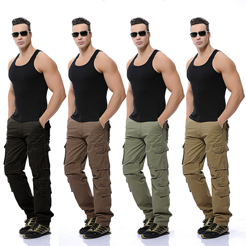 Tactical men's cargo pants, multi-pocket design & adjustable waist for ultimate outdoor utility, comfort & travel.