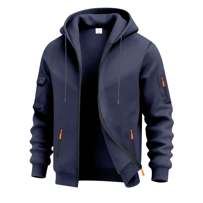 Stylish men's hooded sweatshirt, perfect for activewear, casual comfort, & everyday fashion.