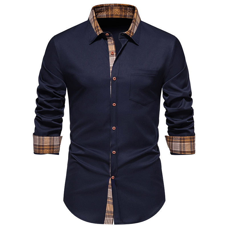 Smart casual men's long sleeve shirt, perfect for business casual or everyday stylish wear.