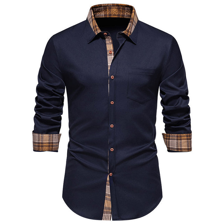 Smart casual men's long sleeve shirt, perfect for business casual or everyday stylish wear.