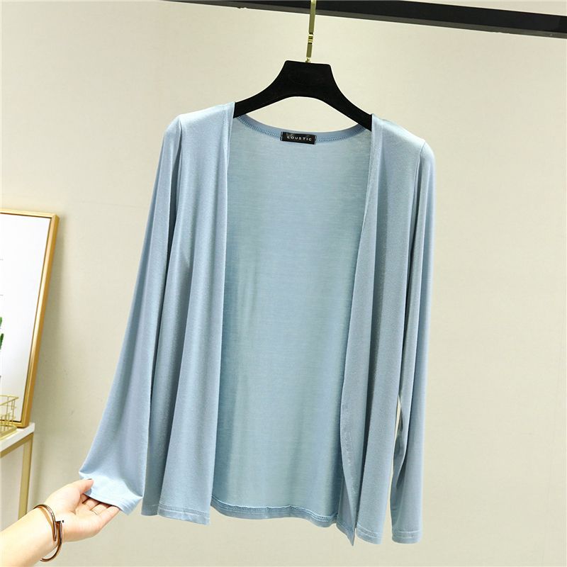 Comfortable & chic women's lightweight open front long sleeve cardigan, versatile for any outfit.