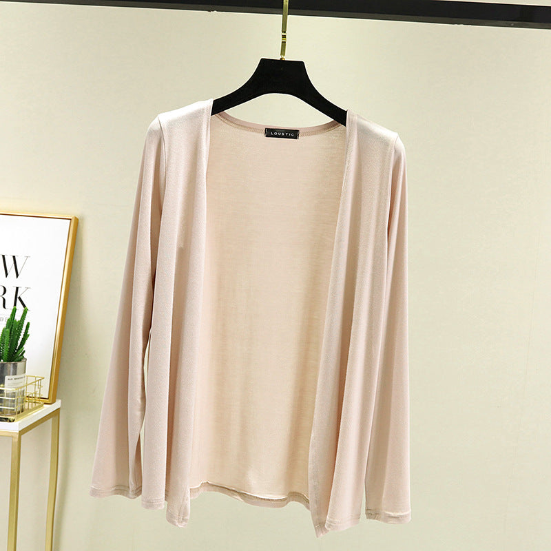 Versatile women's lightweight open front long sleeve cardigan for everyday chic style.