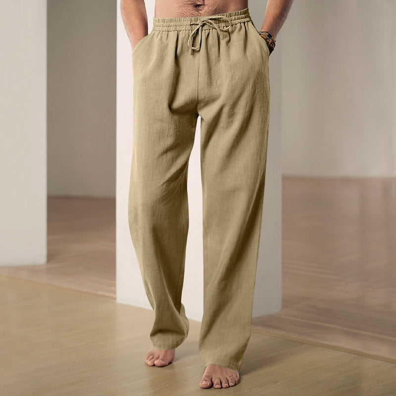 Casual men's breathable lounge pants. Soft fabric, elastic waist, and practical pockets for everyday comfort.