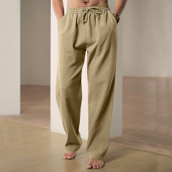 Casual men's breathable lounge pants. Soft fabric, elastic waist, and practical pockets for everyday comfort.