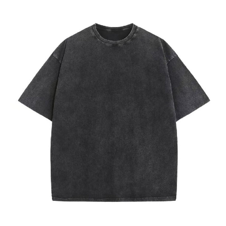 Chic women's oversized vintage wash crewneck tee, perfect for modern casual & streetwear style.