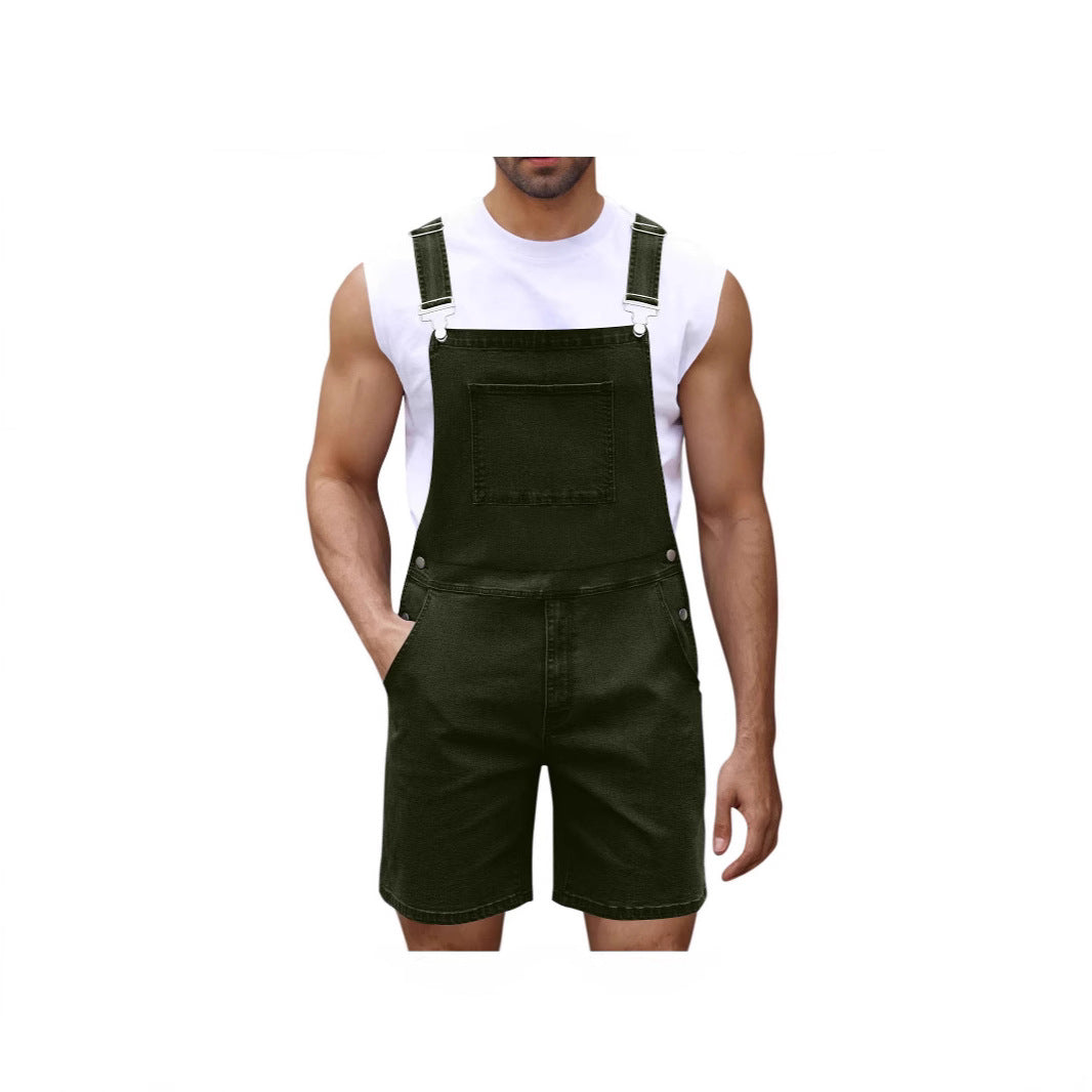 Men's casual overalls with adjustable shoulder straps. Relaxed fit design, ideal for everyday style.