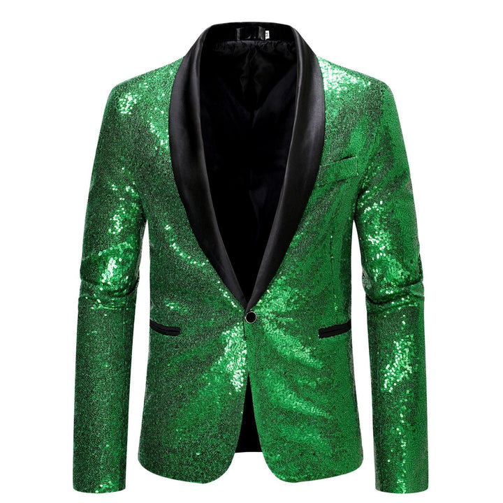 Stand out in this men's glamorous sequin blazer, perfect for special events & dapper style.