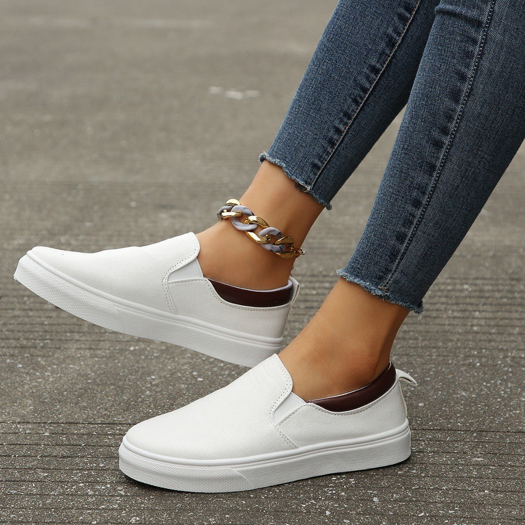 Stylish women's slip-on casual footwear, offering ultimate comfort and an easy fit for leisure.