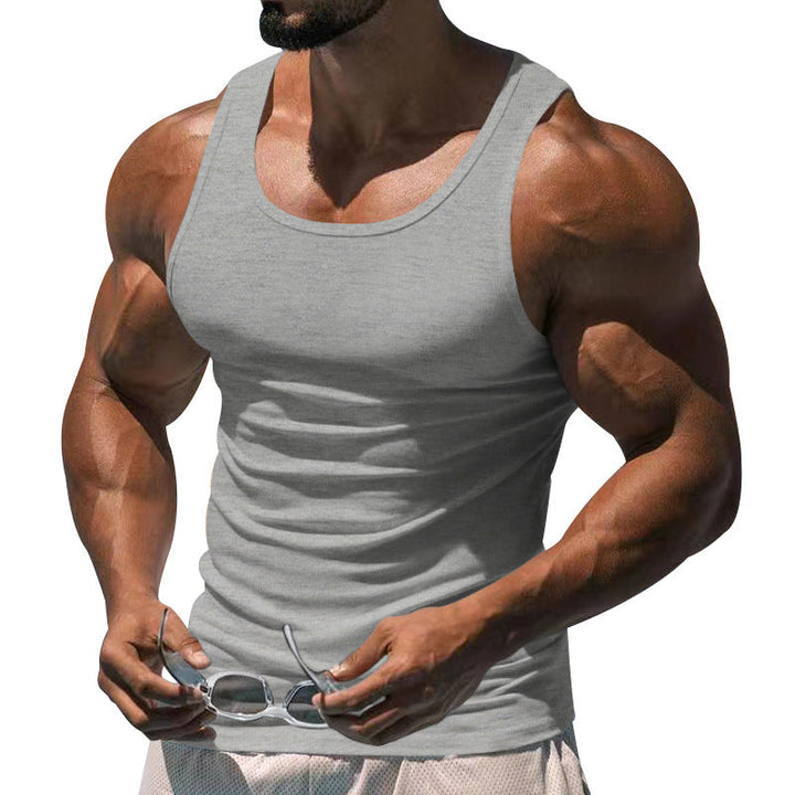 Lightweight men's activewear tank top, breathable & fitted. Perfect for gym, fitness, & summer training.