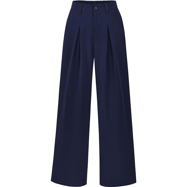 Elegant women's high waist pleated wide leg trousers, a key piece for sophisticated fashion.