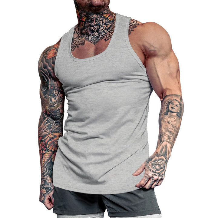 Essential men's breathable tank top for fitness. Quick-dry and comfortable for all athletic activities.
