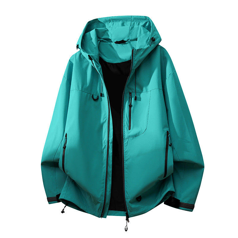 Multi-pocket design of women's outdoor jacket, secure storage for hiking essentials, athletic outerwear.