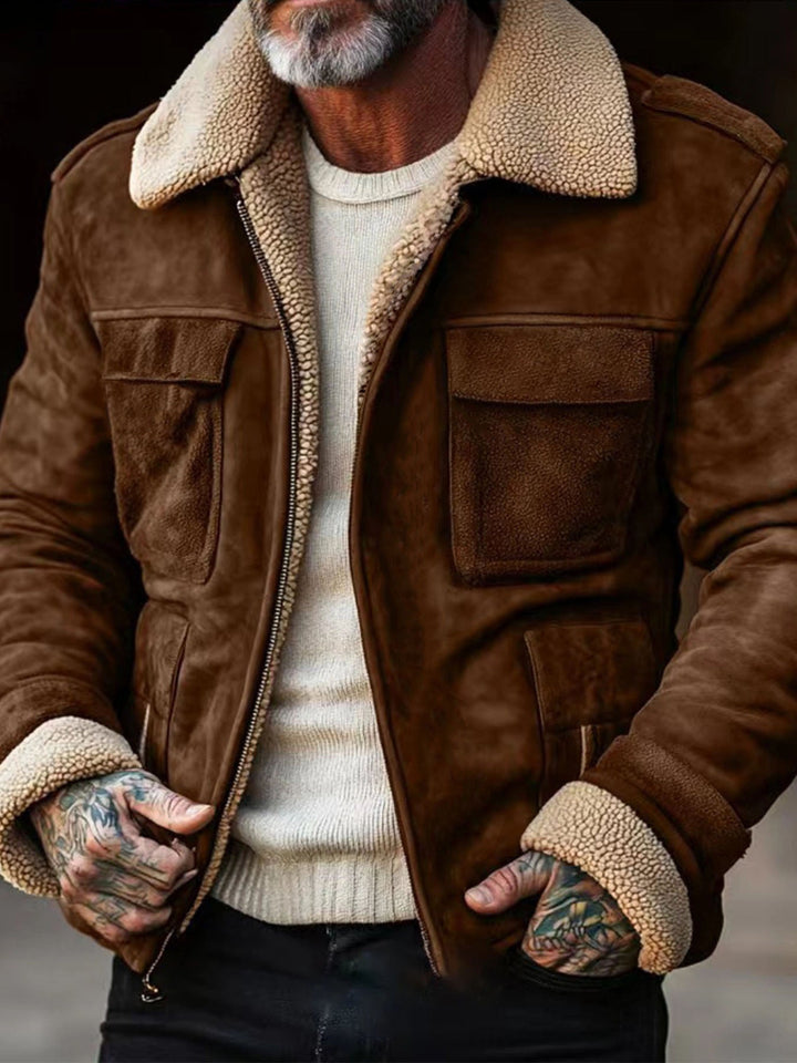 Men's luxury black jacket, classic cut, designed for the modern discerning man's apparel.